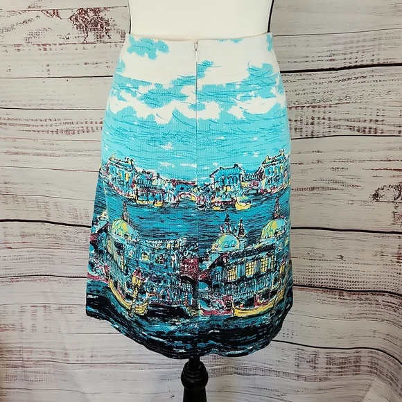 Scenic Print Blue Skirt - Picture 3 of 7